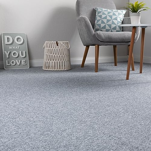 Steffensmeier Schlingen Teppichboden Meddon XL Meterware | Auslegware für Flur Büro | 1m 2m 3m 4m 5m breit! | Silbergrau, Größe: 300x600 cm von Steffensmeier