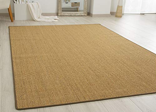 Steffensmeier Sisal Teppich Acapulco - gekettelter Sisalteppich aus 100% Sisal in Kork-Braun, Größe: 100x200 cm von Steffensmeier