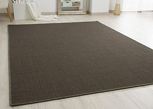 Steffensmeier Sisal Teppich Acapulco - gekettelter Sisalteppich aus 100% Sisal in Lava-Anthrazit, Größe: 200x200 cm von Steffensmeier