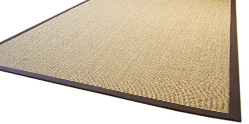 Steffensmeier Sisal Teppich Brazil mit Bordüre Farbe Natur dunkel braun Premium Qualität 100% Sisal, Größe: 165x235 cm von Steffensmeier
