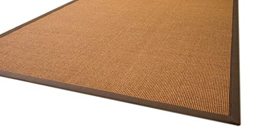 Steffensmeier Sisal Teppich Brazil mit Bordüre Farbe braun dunkel braun Premium Qualität 100% Sisal, Größe: 200x290 cm von Steffensmeier
