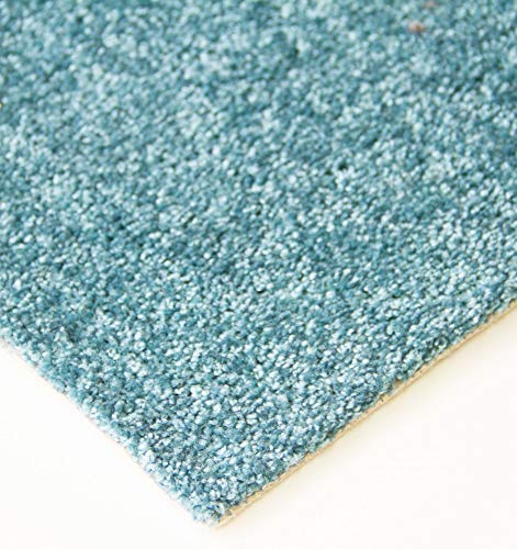 Steffensmeier Teppichboden Cambridge | Meterware Auslegware Wohnzimmer Schlafzimmer Kinderzimmer | türkis | 400x500 cm von Steffensmeier