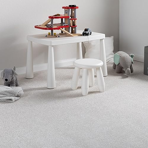 Steffensmeier Teppichboden Cambridge Young Meterware | Auslegware für Kinderzimmer Wohnzimmer Schlafzimmer | Hellgrau, Größe: 100x200 cm von Steffensmeier