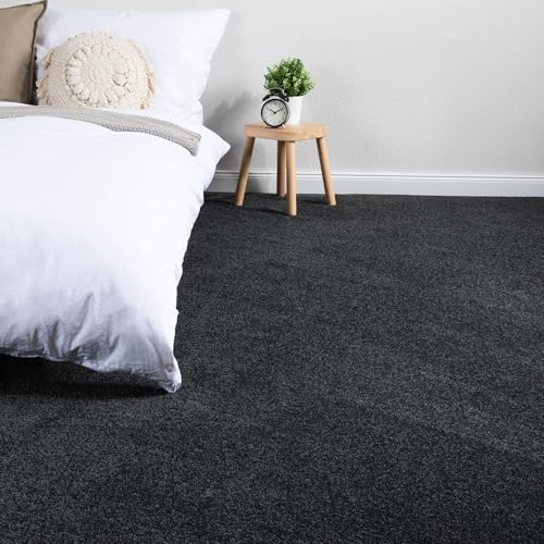 Steffensmeier Teppichboden Capri Meterware | Auslegware für Kinderzimmer Wohnzimmer Schlafzimmer | Anthrazit, Größe: 200x100 cm Steffensmeier Teppichboden Capri Meterware | Auslegware für Kinderzimmer Wohnzimmer Schlafzimmer | Anthrazit, Größe: 200x100 cm von Steffensmeier