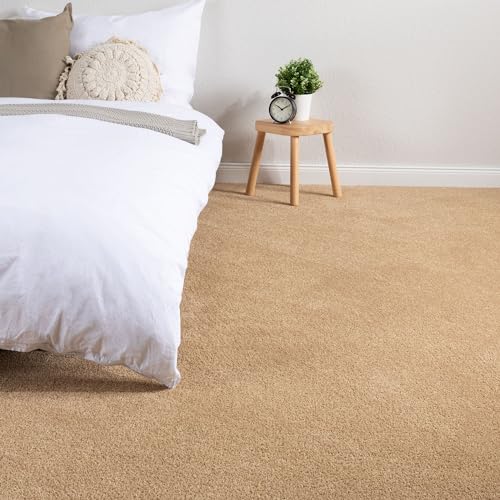Steffensmeier Teppichboden Capri Meterware | Auslegware für Kinderzimmer Wohnzimmer Schlafzimmer | Gold, Größe: 400x300 cm von Steffensmeier