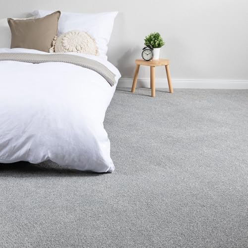 Steffensmeier Teppichboden Capri Meterware | Auslegware für Kinderzimmer Wohnzimmer Schlafzimmer | Silber, Größe: 100x400 cm Steffensmeier Teppichboden Capri Meterware | Auslegware für Kinderzimmer Wohnzimmer Schlafzimmer | Silber, Größe: 100x400 cm von Steffensmeier