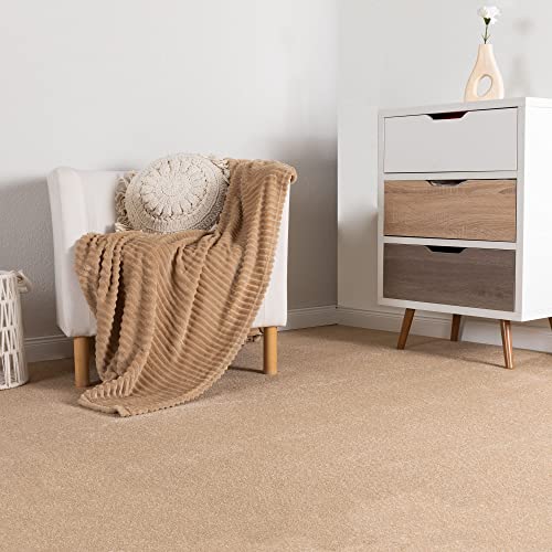 Steffensmeier Teppichboden Ibiza | Auslegware | Kinderzimmer,Wohnzimmer,Schlafzimmer und Jugendzimmer | Beige, Größe: 100x100 cm von Steffensmeier