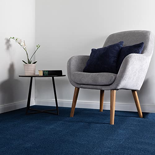 Steffensmeier Teppichboden Ibiza | Auslegware | Kinderzimmer,Wohnzimmer,Schlafzimmer und Jugendzimmer | Blau, Größe: 200x600 cm von Steffensmeier