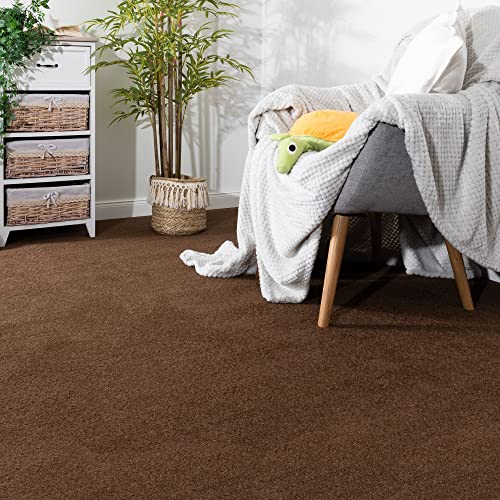 Steffensmeier Teppichboden Ibiza | Auslegware | Kinderzimmer,Wohnzimmer,Schlafzimmer und Jugendzimmer | Braun, Größe: 100x600 cm von Steffensmeier