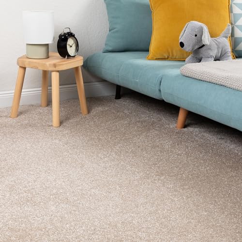 Steffensmeier Teppichboden Korsika Meterware | Auslegware für Kinderzimmer Wohnzimmer Schlafzimmer | Sand, Größe: 400x700 cm von Steffensmeier