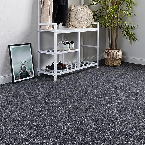 Steffensmeier Teppichboden Meddon Meterware | Auslegware für Kinderzimmer Wohnzimmer Schlafzimmer | Anthrazit, Größe: 100x800 cm von Steffensmeier