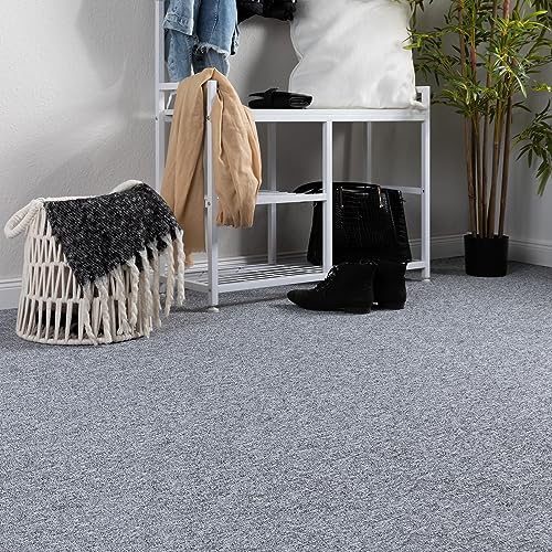 Steffensmeier Teppichboden Meddon Meterware | Auslegware für Kinderzimmer Wohnzimmer Schlafzimmer Grau, Größe: 500x600 cm von Steffensmeier