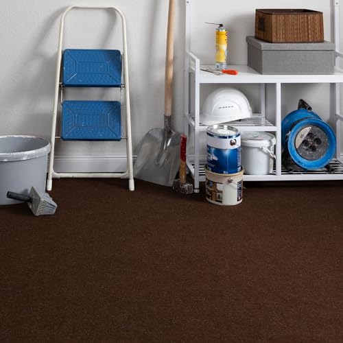 Steffensmeier Teppichboden Nadelfilz Paris | Meterware Rollenware Bodenbelag 3 mm für Abstellkammer Dachboden Hobbyraum | Braun, Größe: 400x400 cm Steffensmeier Teppichboden Nadelfilz Paris | Meterware Rollenware Bodenbelag 3 mm für Abstellkammer Dachboden Hobbyraum | Braun, Größe: 400x400 cm von Steffensmeier