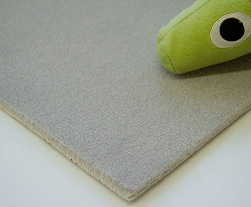 Steffensmeier Velours Teppichboden Palena Meterware | Auslegware für Kinderzimmer Wohnzimmer Schlafzimmer | Silber, Größe: 400x400 cm von Steffensmeier
