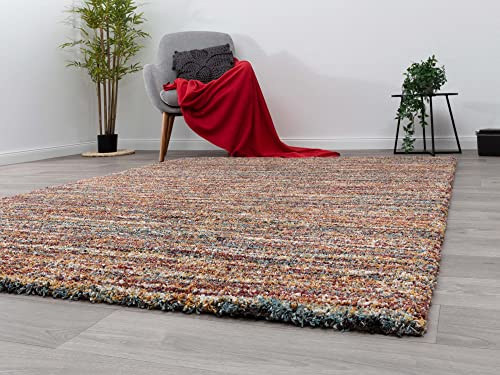 Steffensmeier Wohnzimmer Teppich Contemporary Comfort | Qualitätsteppich aus Europa, in Streifen Bunt, Größe: 240x340 cm von Steffensmeier