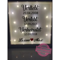 Beleuchteter Bilderrahmen Liebe von SteffisDesign