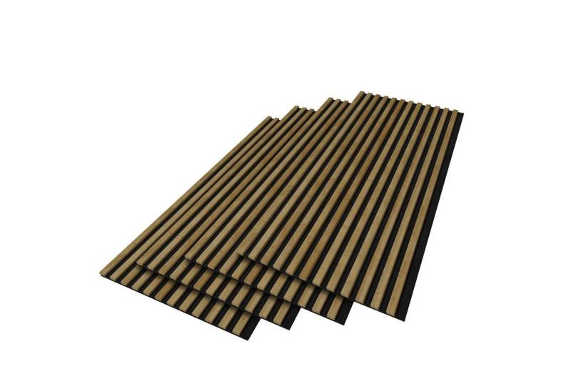 Stegu Wandpaneel Linea ACOUSTIC PROline Akustikpaneel Holz auf Filz Lamellenwand FSC, BxL: 60,00x120,00 cm, (4-tlg) Dekorative Wandvertafelung mit Akustik- und Dämmungseigenschaften von Stegu