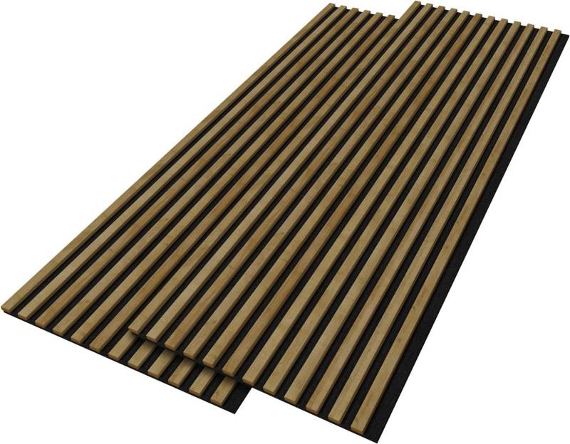 Stegu Wandpaneel Linea ACOUSTIC PROline Akustikpaneel Holz auf Filz Lamellenwand FSC, BxL: 60,00x240,00 cm, (2-tlg) von Stegu