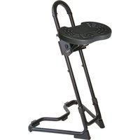 meychair Stehhilfe mit Rollen, neigbarer PU-Sitz, Sitzhöhe 610-860 mm, Bodengleiter, Standfuß von meychair