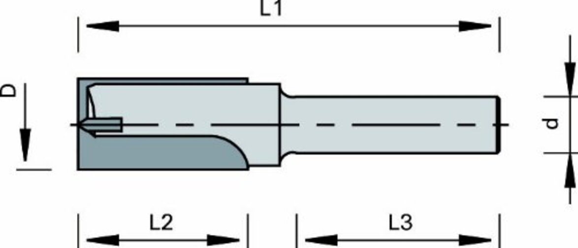 Stehle Schaftfräser 2215 Nut-Fräser 8x55x8mm Z=2 R [R] von Stehle