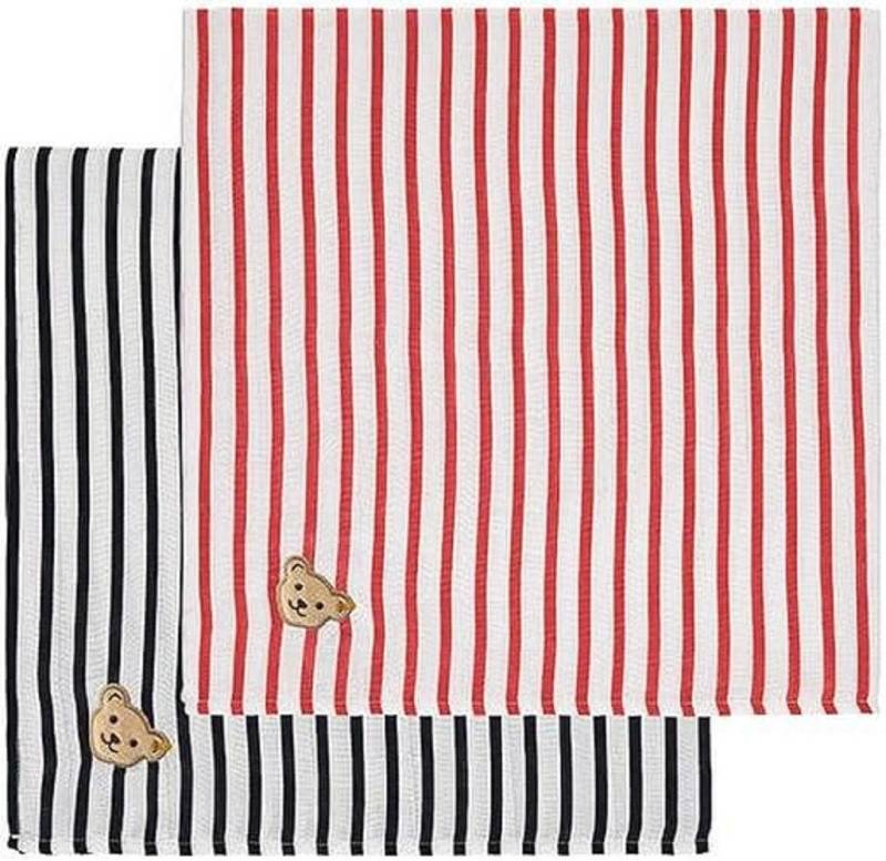 Steiff Collection Spucktuch Geschenkset Mulltücher für Mädchen / Jungs 2er Set Ringel Streifen von Steiff Collection