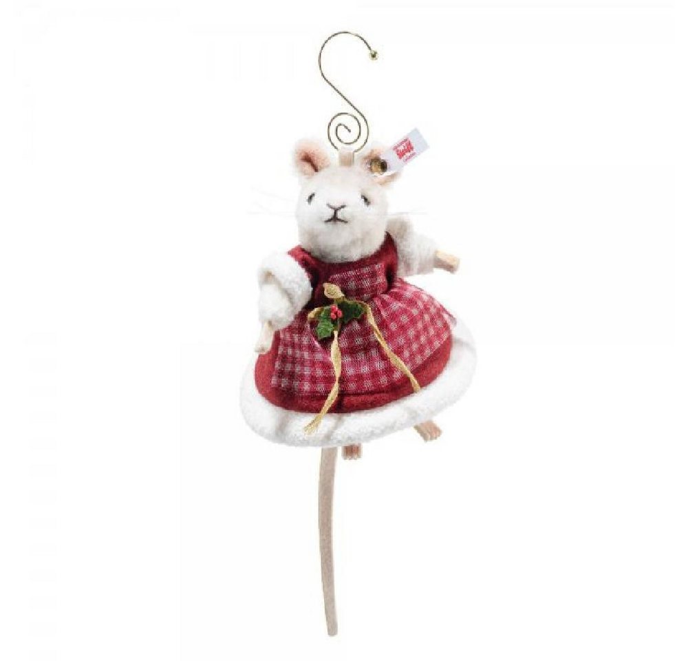 Steiff Christbaumschmuck Ornament Santa Mrs Maus Weiß (11 cm) von Steiff