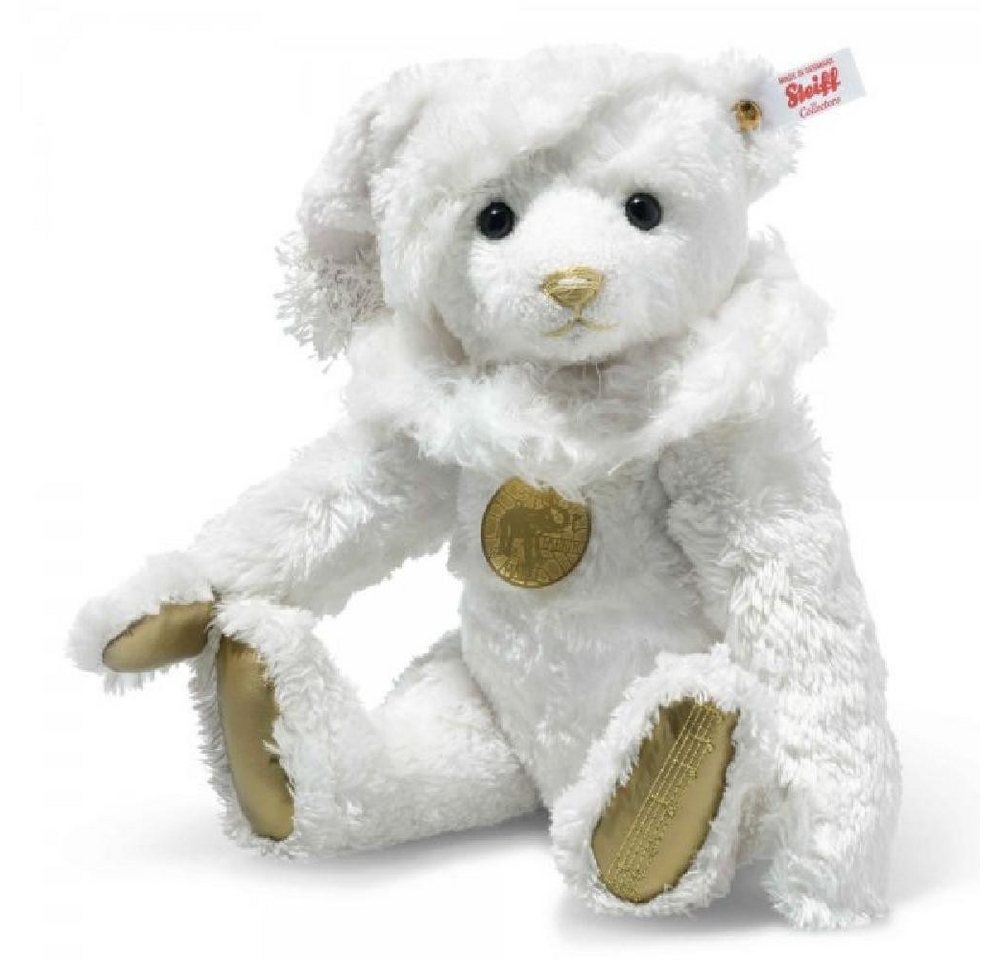 Steiff Weihnachtsbaumkugel Teddies For Tomorrow Teddybär Christmas Weiß mit Musikwerk (30 cm) von Steiff