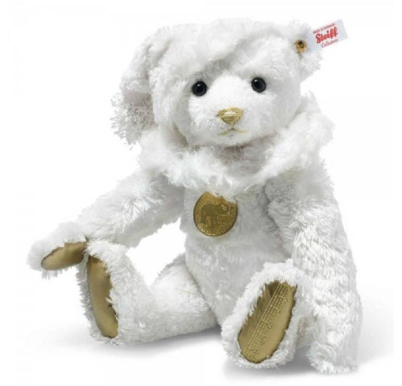 Steiff Weihnachtsbaumkugel Teddies For Tomorrow Teddybär Christmas Weiß mit Musikwerk (30 cm) von Steiff