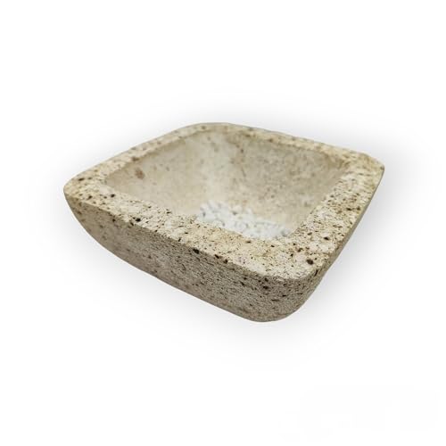 Stein Design Manufaktur Naturstein Blumentopf Sukkulenten Töpfe Kaktus Pflanzgefäße Beton Töpfe Bonsai Übertopf Quadratisch Klein von Stein Design Manufaktur