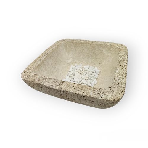 Stein Design Manufaktur Naturstein Blumentopf Sukkulenten Töpfe Kaktus Pflanzgefäße Beton Töpfe Bonsai Übertopf Quadratisch von Stein Design Manufaktur