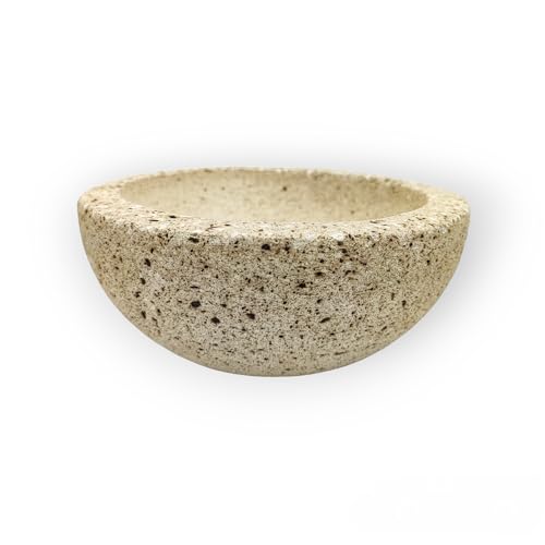 Stein Design Manufaktur Naturstein Blumentopf Sukkulenten Töpfe Kaktus Pflanzgefäße Beton Töpfe Bonsai Übertopf Rund von Stein Design Manufaktur