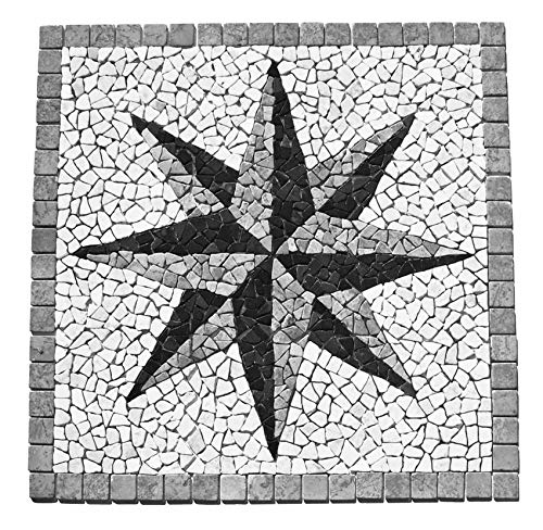 RO-007 Marmor Rosone Einleger Mosaikfliesen Fliesen Lager Verkauf Stein-Mosaik Herne NRW von Stein-mosaik