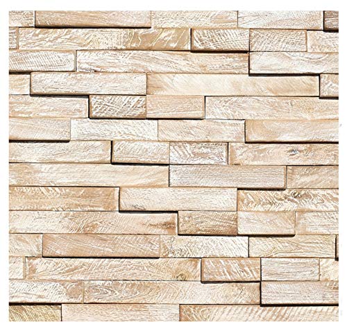 HO-M-012-1 Muster Teakholz Wandverkleidung Holz Wandverblender Wanddeko Wand-Design Wall Wood Panel - Fliesen Lager Verkauf Stein-Mosaik Herne NRW von Stein-mosaik