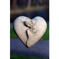 Hundeherz | Gedenkstein Für Hunde Aus Sandstein, Grabstein, Geliebtes Haustier, Handgemacht, Hochwertig von SteinArtManufaktur