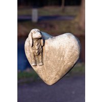 Hundeherz | Gedenkstein Für Hunde Aus Sandstein, Grabstein, Geliebtes Haustier, Handgemacht, Hochwertig von SteinArtManufaktur