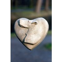 Hundeherz | Gedenkstein Für Hunde Aus Sandstein, Grabstein, Geliebtes Haustier, Handgemacht, Hochwertig von SteinArtManufaktur
