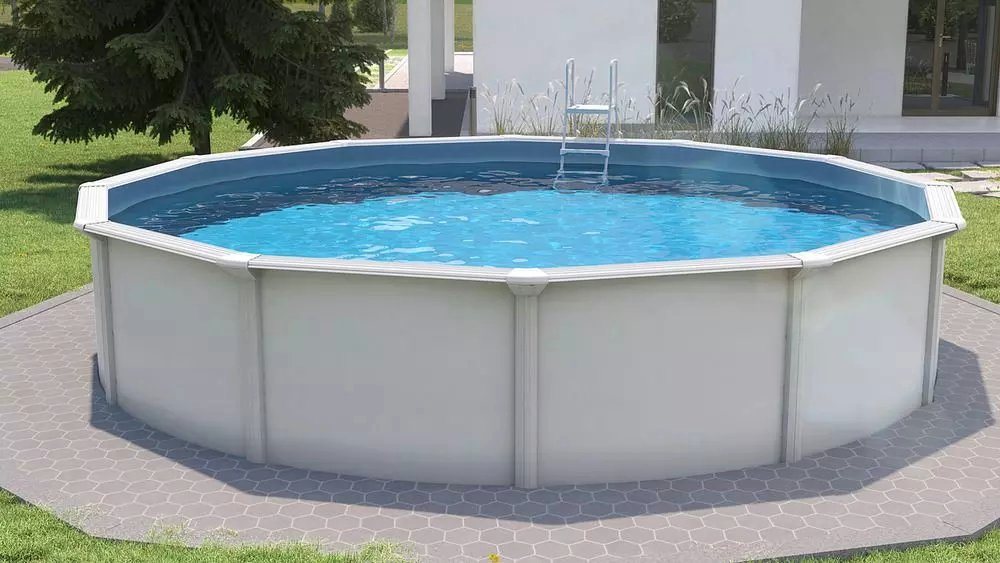 Steinbach Pool Achteckpool Stahlwand Swimming Pool Set Nuovo de Luxe" Ø 550 x 120 cm, winterfeste Innenfolie" von Steinbach Pool