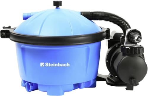 STEINBACH Filteranlage Active Balls 50 – 040220 – Selbstsaugende Pumpe für Pools mit bis zu 22.000 l – Mit Vorfilter, Manometer und integriertem Timer – Inkl. 545 g Filter Balls von STEINBACH