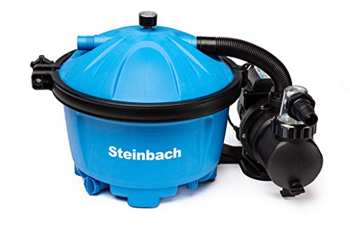 Steinbach Filteranlage Active Balls 50 – 040220 – Selbstsaugende Pumpe für Pools mit bis zu 22.000 l – Mit Vorfilter, Manometer und integriertem Timer – Inkl. 545 g Filter Balls von STEINBACH