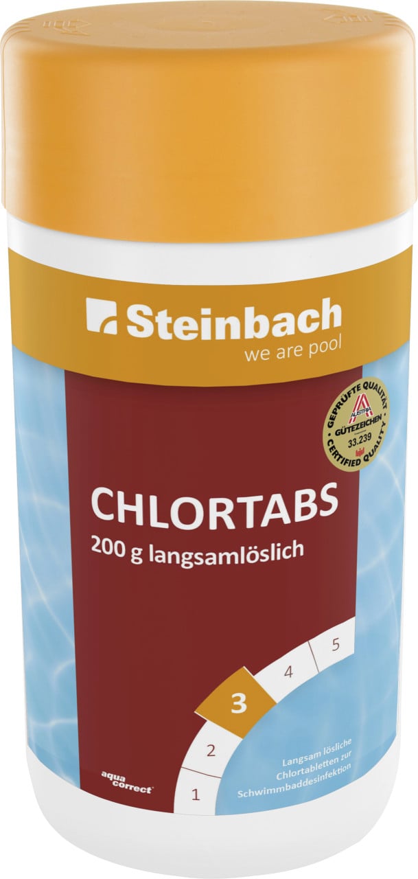 Steinbach Poolpflege organische Chlortabs 1 kg Tabletten, langsam löslich von Steinbach