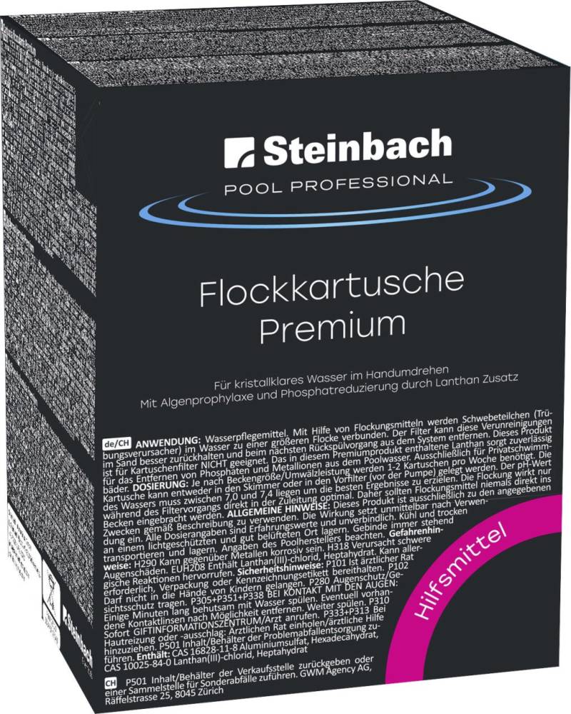 Steinbach Pool Professional Flockkartusche Premium 8 x 125 g, 1 kg von Steinbach Pool Professional