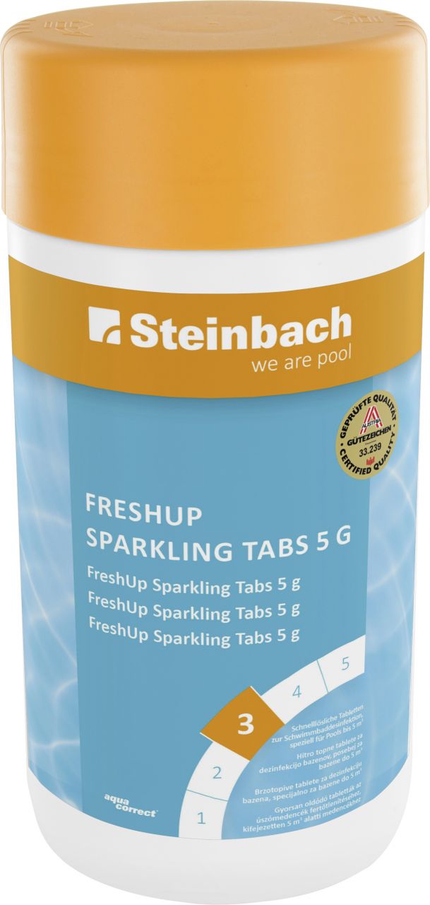 Steinbach Poolpflege Fresh Up Tabs 1 kg, 200x 5g Tabletten, TCCA 56% von Steinbach