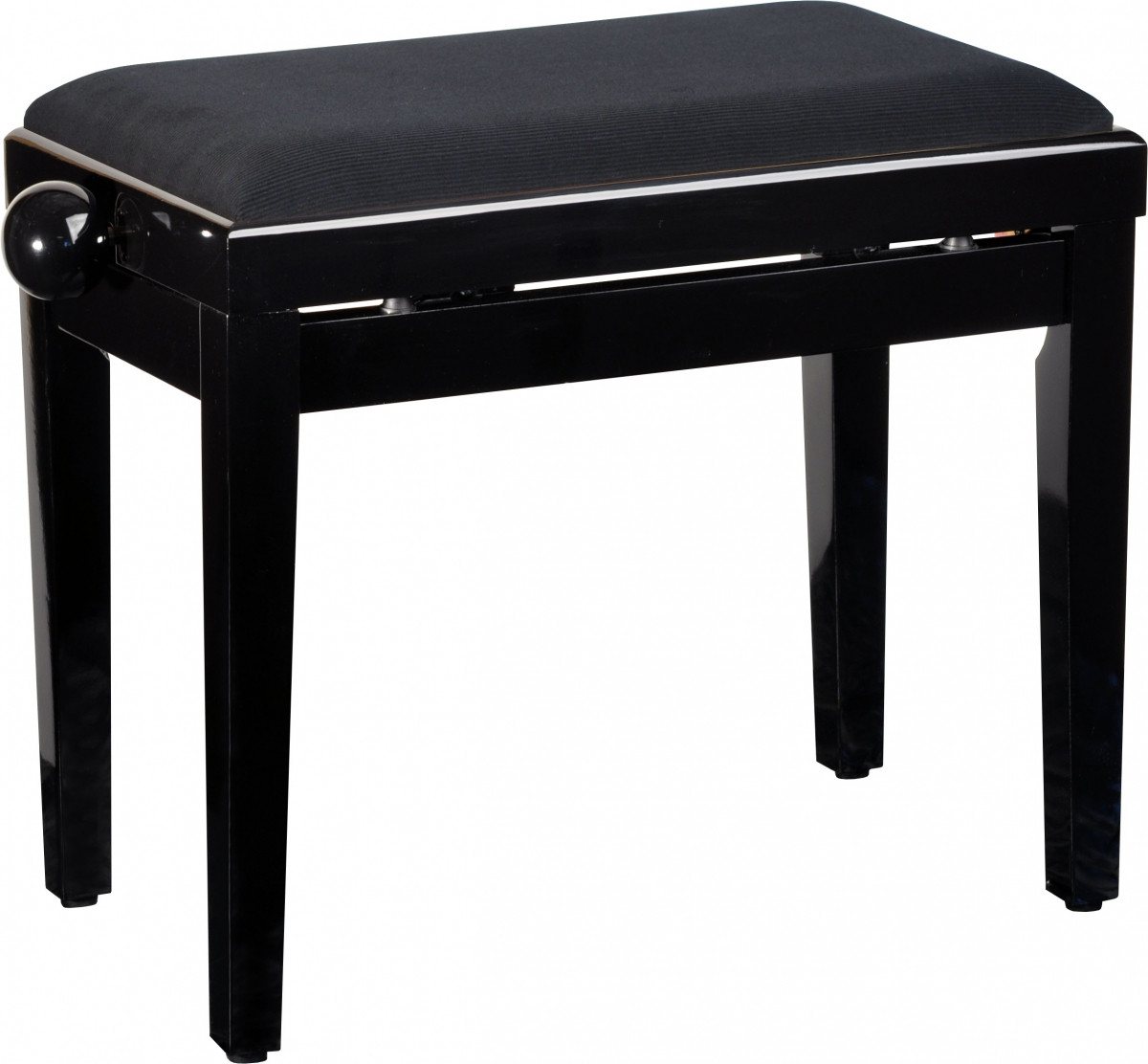 Steinbach Klavierbank 401 Klavierbank in schwarz poliert mit schwarzer Stoffsitzauflage von Steinbach