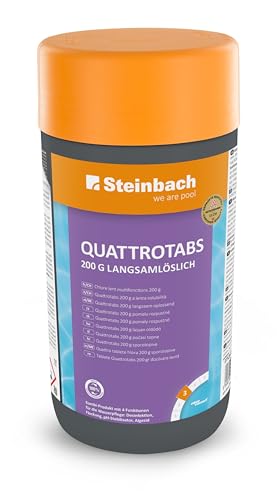 Steinbach Poolpflege Quattrotabs 200g langsamlöslich, 1 kg, Chlorprodukte, 0752601TD00 von STEINBACH