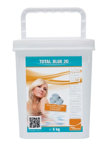 Steinbach Poolchemie Total Blue 20 (Chlor, Algezid, pH-Stabilisierung), Aquacorrect, 20 g / 5 kg von STEINBACH