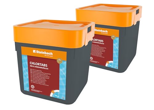 Steinbach Poolpflege Chlortabs 200 g langsamlöslich, 2X 5 kg, Chlorprodukte, 0752205TD02 von STEINBACH
