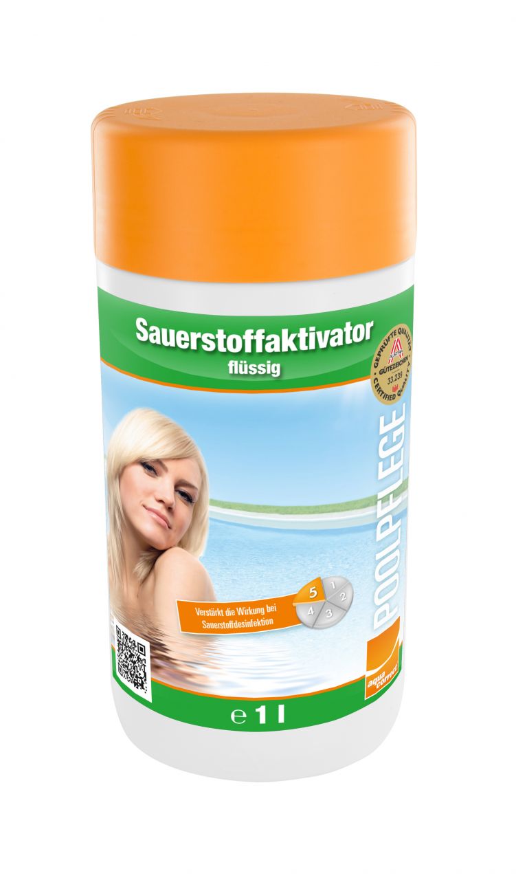 Steinbach Poolpflege Sauerstoffaktivator 1 L, flüssiger Aktivsauferstoff von Steinbach