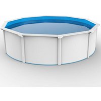 Stahlwand Swimming Pool Set Nuovo de Luxe weiß / blau ø 360 x 120 cm ohne Zubehörset - Steinbach von Steinbach