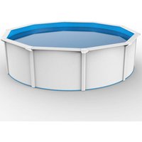 Stahlwand Swimming Pool Set Nuovo de Luxe weiß / blau ø 460 x 120 cm ohne Zubehörset - Steinbach von Steinbach
