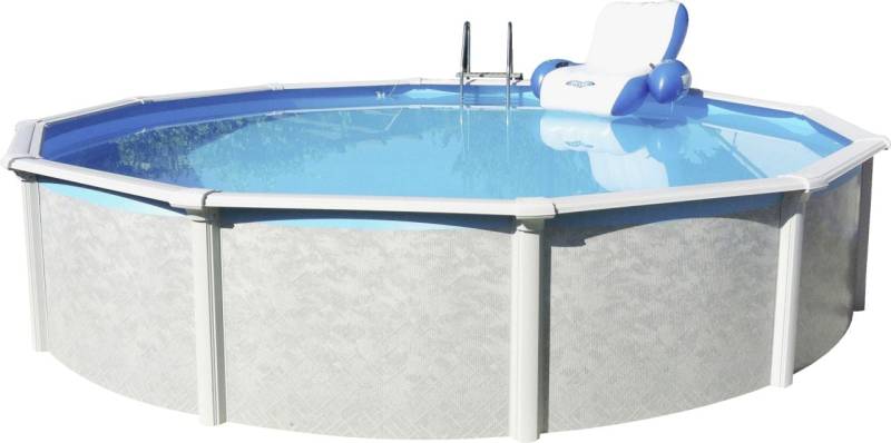 Steinbach Stahlwandpool Set Grande weiß, Ø 457 x 135 cm von Steinbach